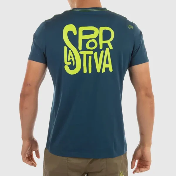 La Sportiva  Back Logo T-Shirt  Storm Blue Hombre - Image 2