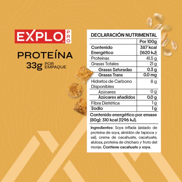 Explo Bites de Proteína de Soya y Chícharo Sabor Cacahuate – 4ever Trail