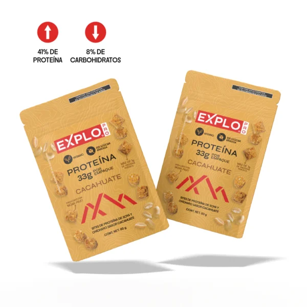 Explo Bites de Proteína de Soya y Chícharo Sabor Cacahuate – 4ever Trail